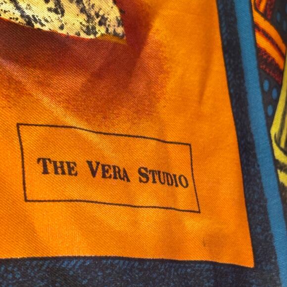 The Vera Shop Vintage Silk Scarf Hunting Print Outdoorsy Classic Ducks - Picture 5 of 7